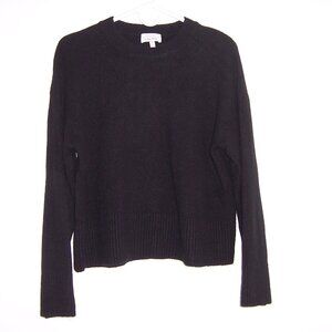& Other Stories Black Alpaca Blend Knit Oversized Crewneck Sweater